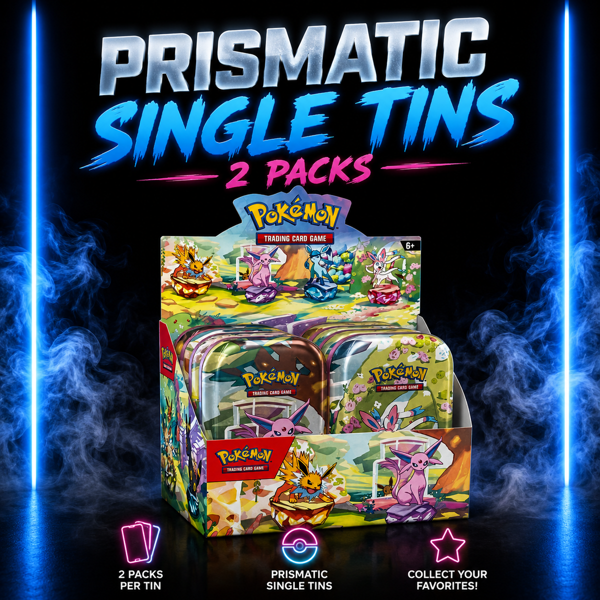Prismatic single tins 2 pack